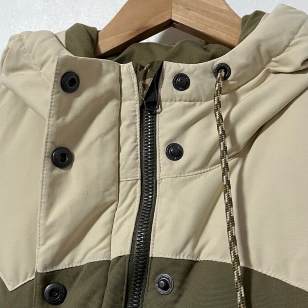 Patagonia Bivy Puff Down Hooded Jacket Vest Size M Olive Green Outdoor Gorpcore - Picture 2 of 6